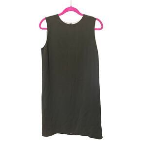 Theory Green Sleeveless Shift Dress Size 8 Back Zip